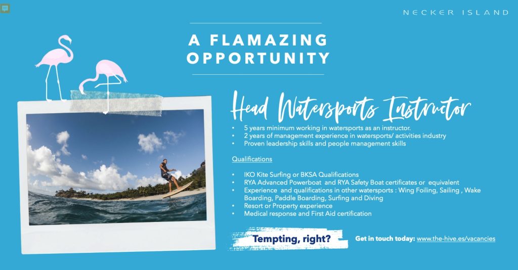 Necker Head Watersports Instructor